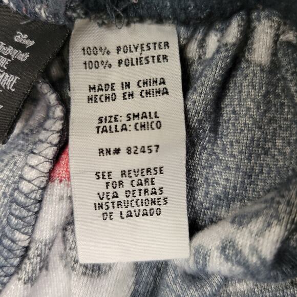 Disney Nightmare Before Christmas Fleece Lounge Pant Small Drawstring Button Fly - Picture 5 of 8